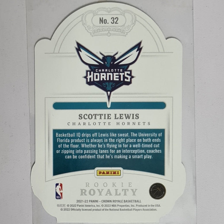 Scottie Lewis 2021-22 Panini Crown Royale Rookie RC 47/75 blue #32 NBA Basketball Charlotte Hornets Ex-mint