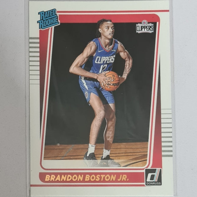 Brandon Boston Jr 2021-22 Panini Donruss Rated Rookie RC #239 NBA Basketball Los Angeles Clippers Ex-mint
