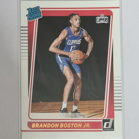 Brandon Boston Jr 2021-22 Panini Donruss Rated Rookie RC #239 NBA Basketball Los Angeles Clippers Ex-mint
