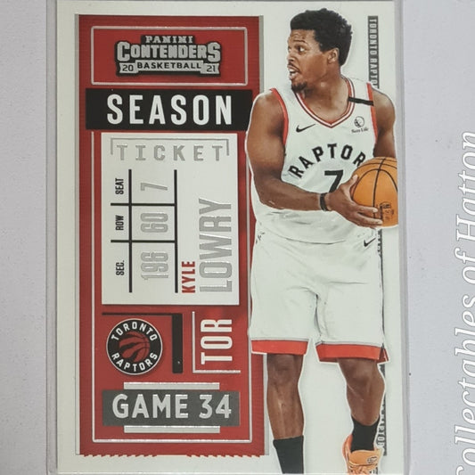 Kyle Lowry 2020-21 Panini Contenders  #55 NBA Basketball Toronto Raptors Excellent