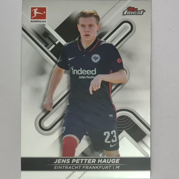 Jens Petter Hauge 2022 Topps Finest Bundesliga #51 Soccer Football Eintracht Frankfurt mint sleeved