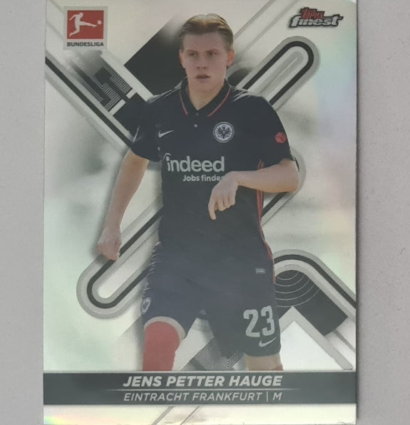Jens Petter Hauge 2022 Topps Finest Bundesliga Refractor #51 Soccer Football Eintracht Frankfurt mint sleeved