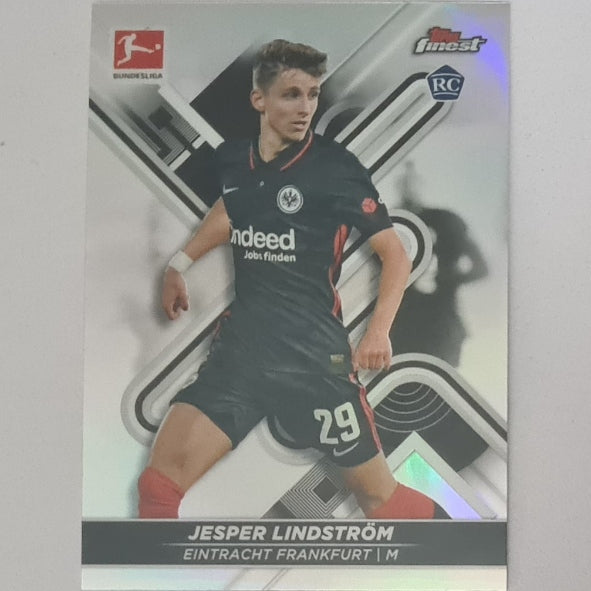 Jesper Lindstrom 2022 Topps Finest Bundesliga refractor Rookie RC  #56 Soccer Football Eintracht Frankfurt mint sleeved