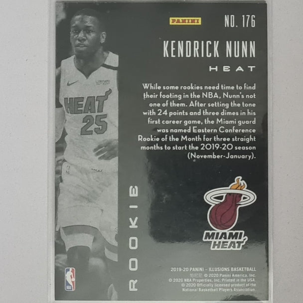 Kendrick Nunn 2019-20 Panini Illusions green rookie RC #176 NBA Basketball Miami Heat excellent/mint Sleeved