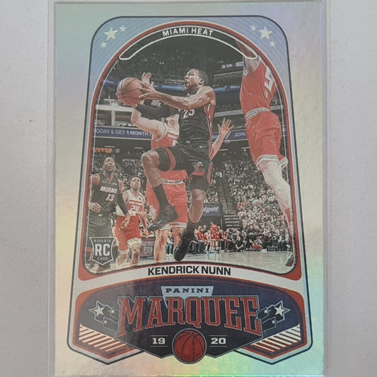Kendrick Nunn 2019-20 Panini Marquee rookie RC #267 NBA Basketball Miami Heat excellent/mint Sleeved
