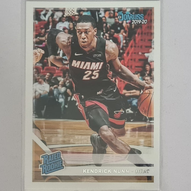 Kendrick Nunn 2019-20 Panini Donruss Rated rookie RC #199 NBA Basketball Miami Heat excellent/mint Sleeved