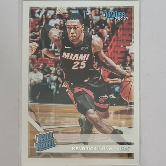 Kendrick Nunn 2019-20 Panini Donruss Rated rookie RC #199 NBA Basketball Miami Heat excellent/mint Sleeved