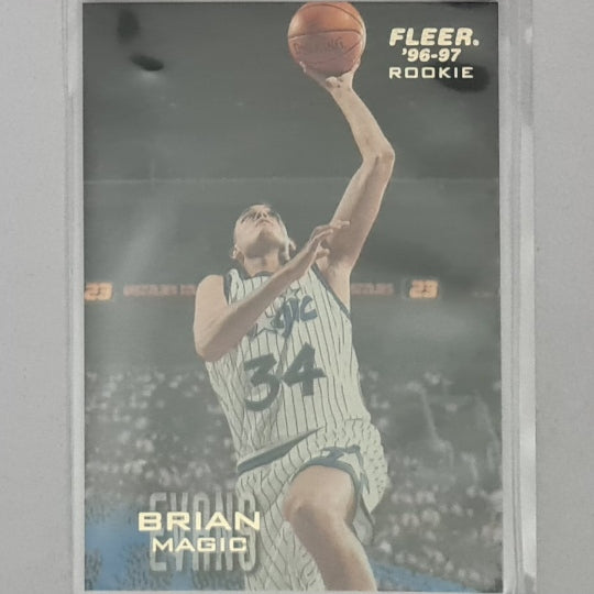 Brian Shaw 1997 Fleer 96-97Rookie RC  #230 NBA Basketball Philadelphia Orlando Magic excellent Sleeved