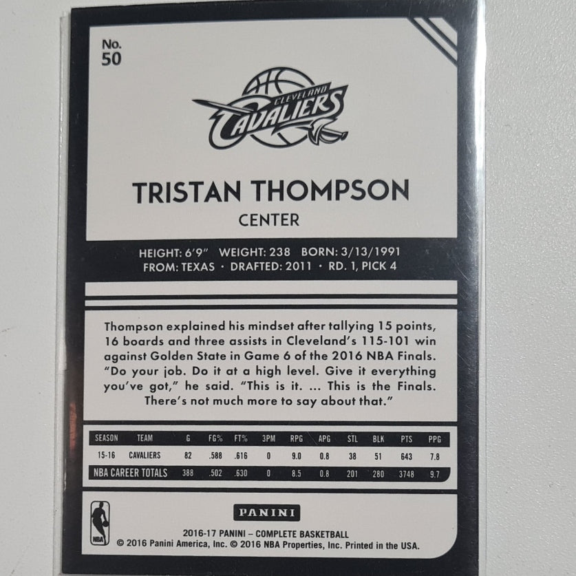 Tristan Thomas 2016-17 Panini Complete #50 NBA Basketball Cleveland Cavaliers excellent-mint