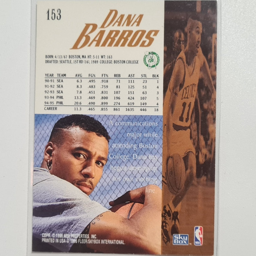 Dana Barros 1996 Skybox #163 NBA Basketball Boston Celtics excellent-mint