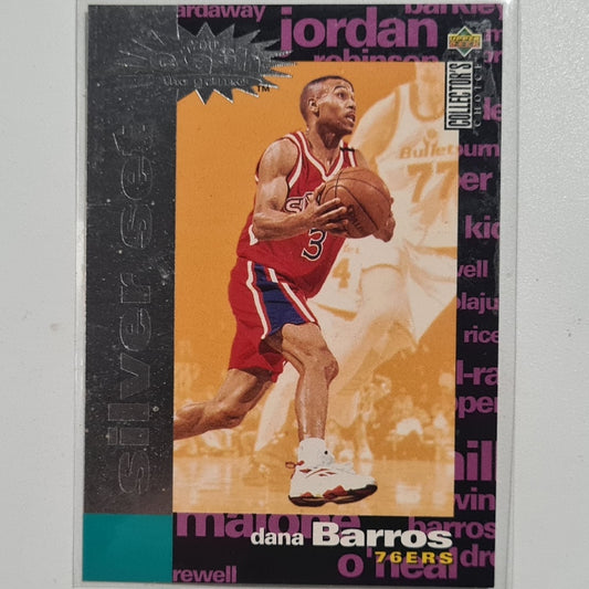 Dana Barros 1995 Upper-Deck crash the game silver set C4 NBA Basketball Philadelphia 76ers excellent-mint