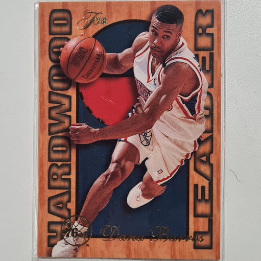 Dana Barros 1995 Fleer Flair hardwood leader 20 of 27 NBA Basketball Philadelphia 76ers excellent-mint