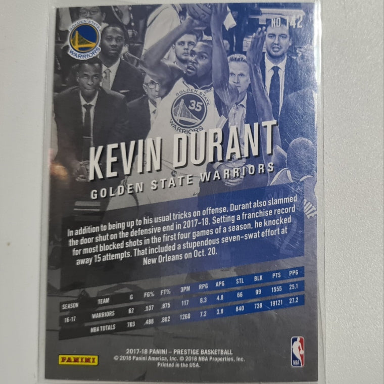Kevin Durant 2017-18 Panini Prestige #142 NBA Basketball Golden state warriors excellent