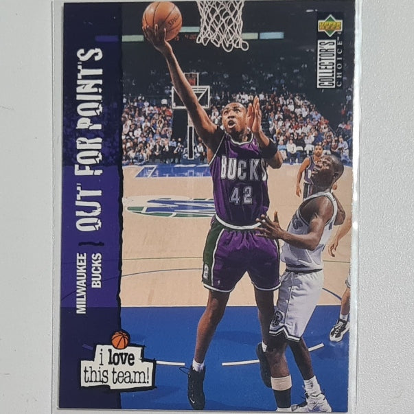 Vin Baker 1995 Upper-Deck i love this team #170 NBA Basketball Milwaukee Bucks excellent Sleeved