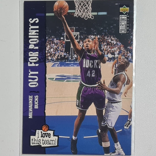 Vin Baker 1995 Upper-Deck i love this team #170 NBA Basketball Milwaukee Bucks excellent Sleeved