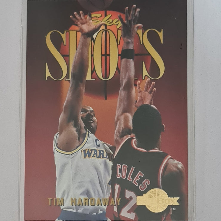 Tim Hardaway 1995 Skybox Sky Shots #317 NBA Basketball Golden State Warriors Excellent