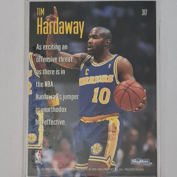 Tim Hardaway 1995 Skybox Sky Shots #317 NBA Basketball Golden State Warriors Excellent