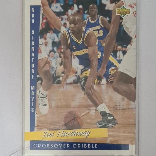 Tim Hardaway 1993 Upper-Deck signature moves #239 NBA Basketball Golden State Warriors Excellent-mint