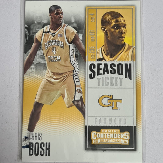 Chris Bosh 2016 Panini Contenders Draft picks  #16 NBA Basketball Georgia Tech excellent sleeved