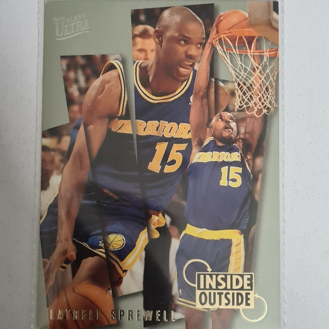 Latrell Sprewell 1995 Fleer Ultra inside outside 10 of 10 NBA Basketball Golden State Warriors very good