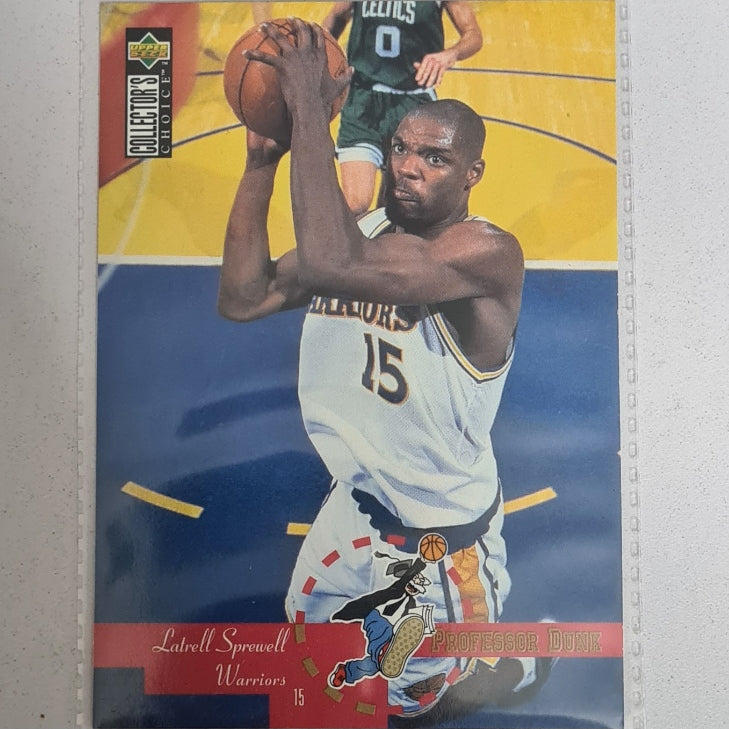Latrell Sprewell 1995 Upper-Deck professor dunk #206 NBA Basketball Golden State Warriors Excellent