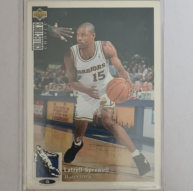 Latrell Sprewell 1994 Upper-Deck collectors choice #15 NBA Basketball Golden State Warriors good +