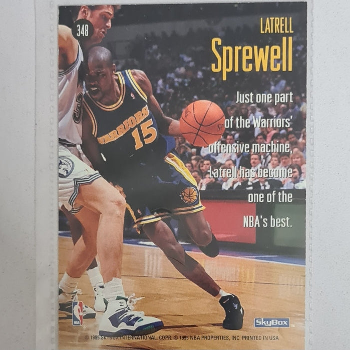 Latrell Sprewell 1995 Skybox Sky Pilots #348 NBA Basketball Golden State Warriors Excellent