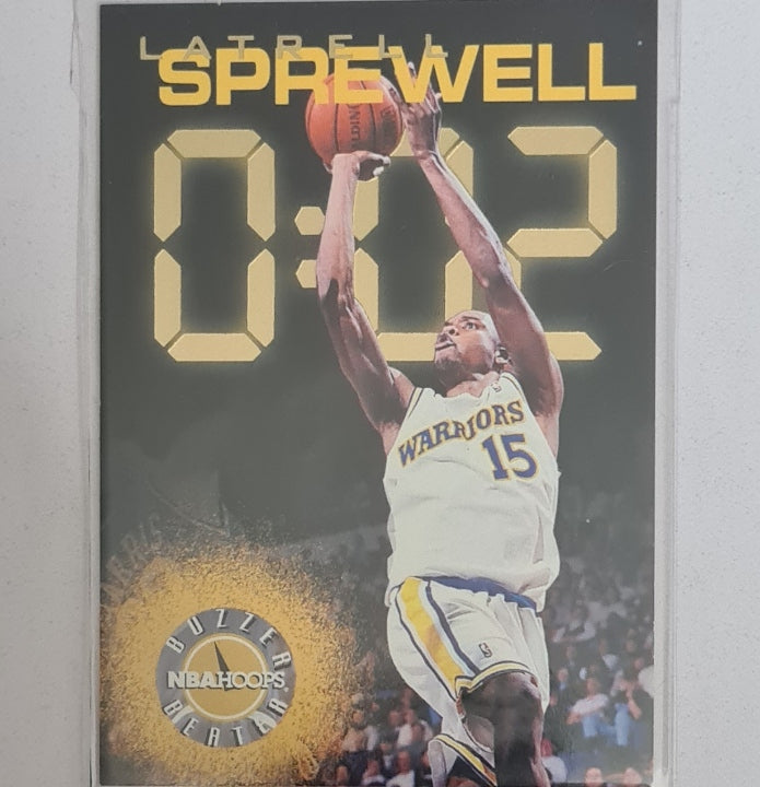 Latrell Sprewell 1995 Skybox NBA Hoops buzzer beater #226 NBA Basketball Golden State Warriors VG-EX