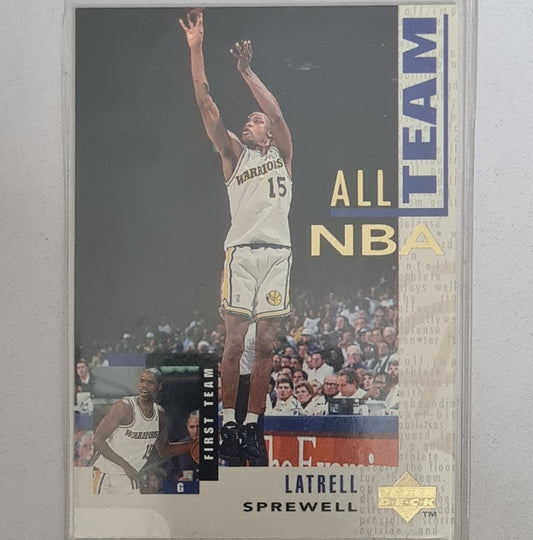 Latrell Sprewell 1994 Upper-Deck all NBA Team #15 NBA Basketball Golden State Warriors excellent