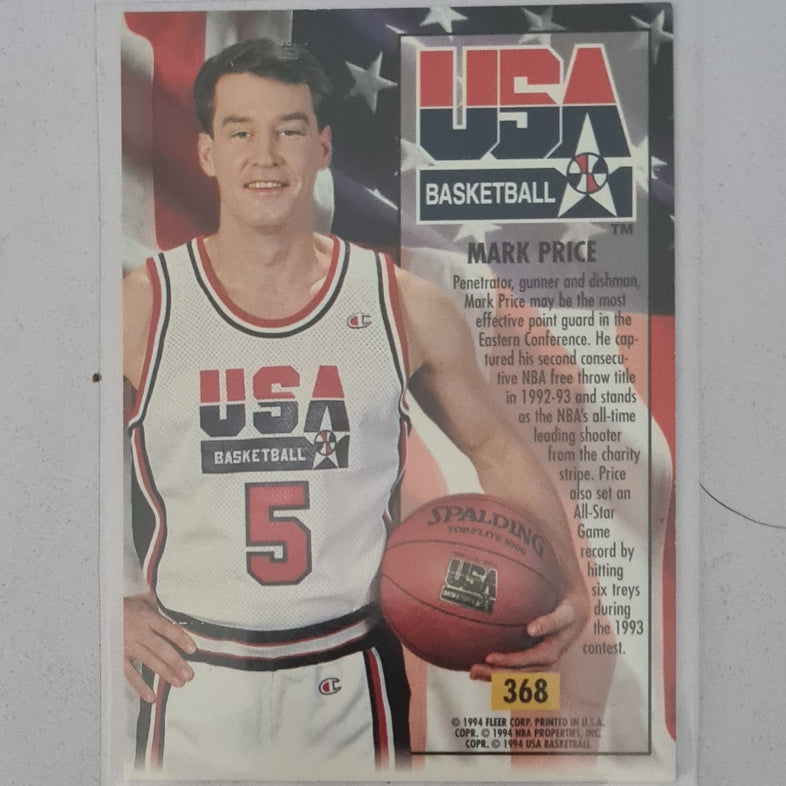 Mark Price 1994 Fleer 93-94 USA Basketball NBA  #368 NBA Basketball Excellent sleeved