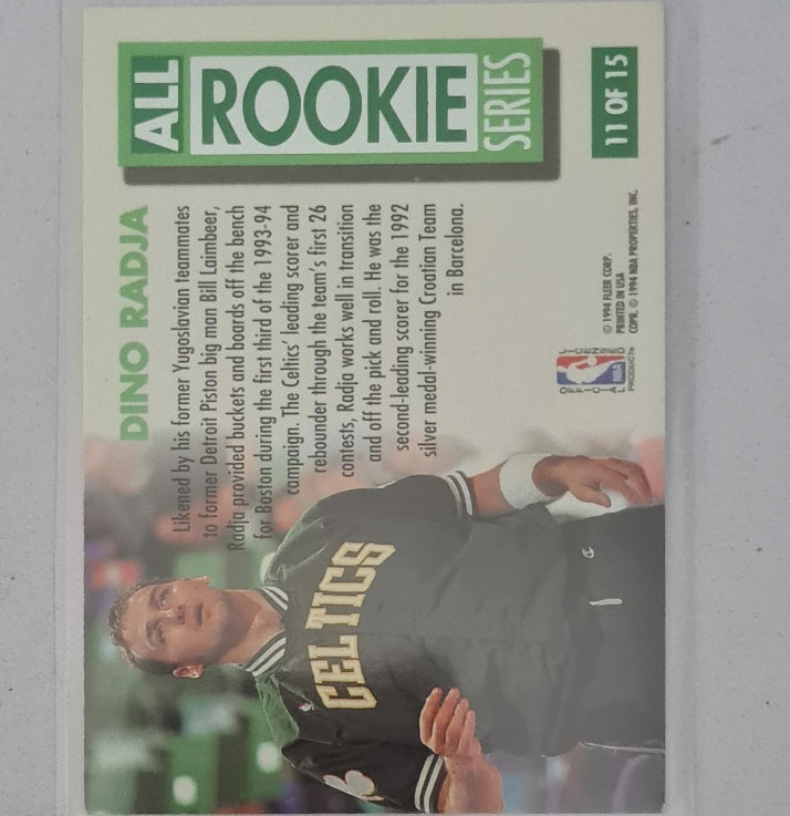 Dino Radja 1994 Fleer Ultra 93-94 All Rookie RC 11 OF 15 NBA Basketball Boston Celtics Excellent