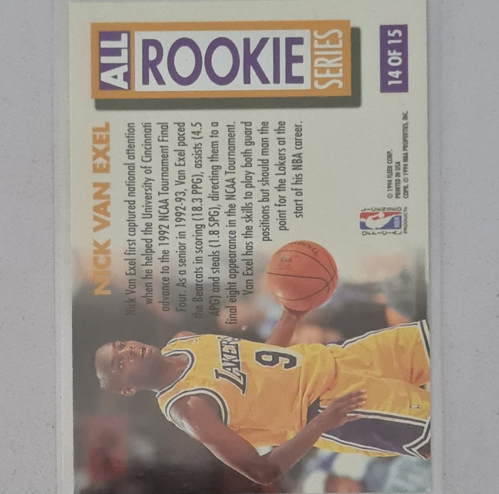 Nick Van Exel 1994 Fleer Ultra 93-94 All Rookie RC 14 OF 15 NBA Basketball LA Lakers Excellent