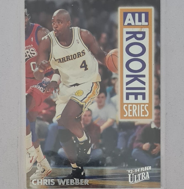 Chris Webber 1994 Fleer Ultra 93-94 All Rookie RC 15 OF 15 NBA Basketball Golden State Warriors Excellent