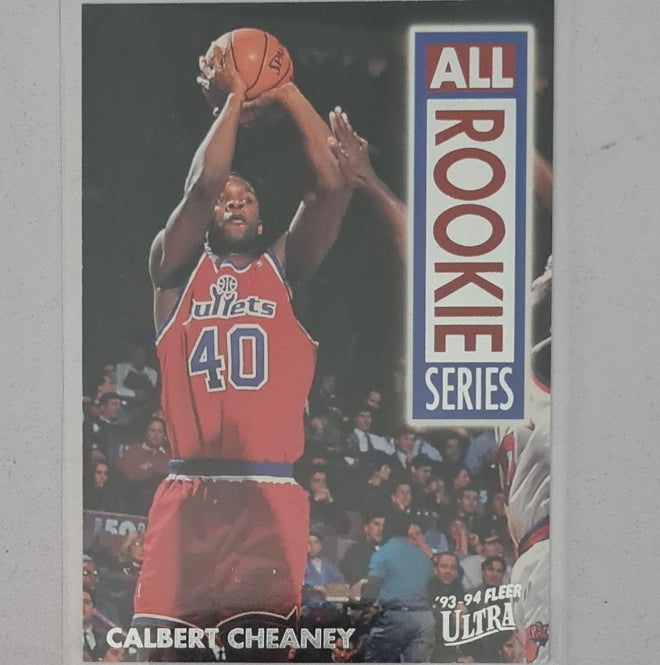 Calbert Cheaney 1994 Fleer Ultra 93-94 All Rookie RC 3 OF 15 NBA Basketball Washington Bullets Excellent