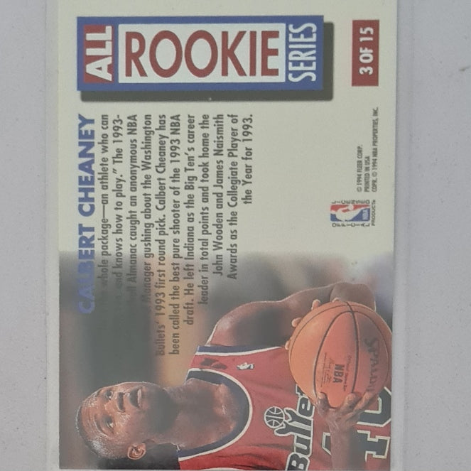 Calbert Cheaney 1994 Fleer Ultra 93-94 All Rookie RC 3 OF 15 NBA Basketball Washington Bullets Excellent