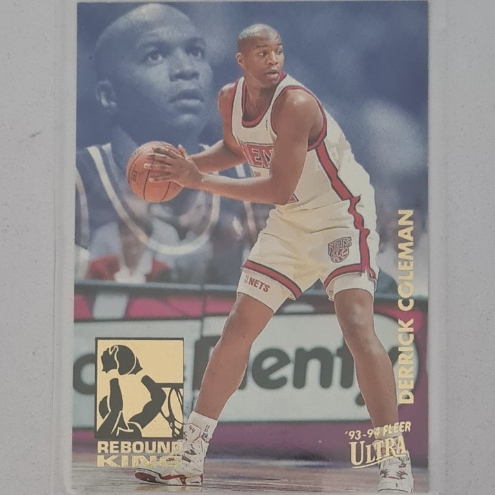 Derrick Coleman 1993 Fleer Ultra 93-94 Rebound King 2 of 10 NBA Basketball New Jersey Nets Excellent Sleeved