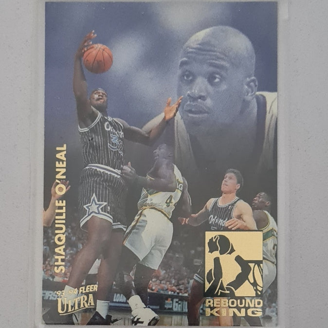 Shaquille O'Neal 1993 Fleer Ultra 93-94 Rebound King 9of 10 NBA Basketball Orlando Magic Excellent Sleeved