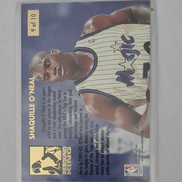 Shaquille O'Neal 1993 Fleer Ultra 93-94 Rebound King 9of 10 NBA Basketball Orlando Magic Excellent Sleeved