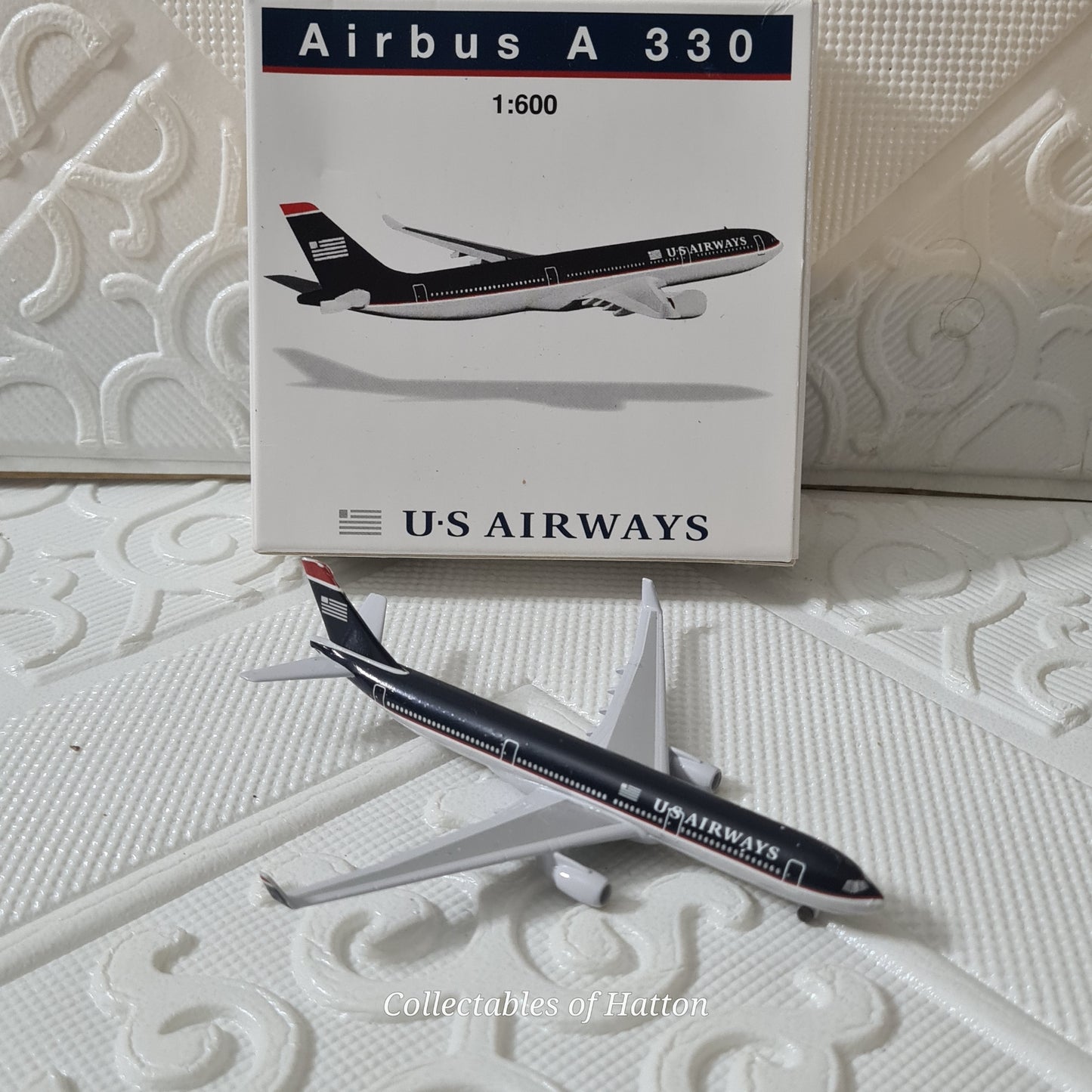 Schabak 1:600 Airbus A 330 U.S Airways  livery diecast plane boxed vgc