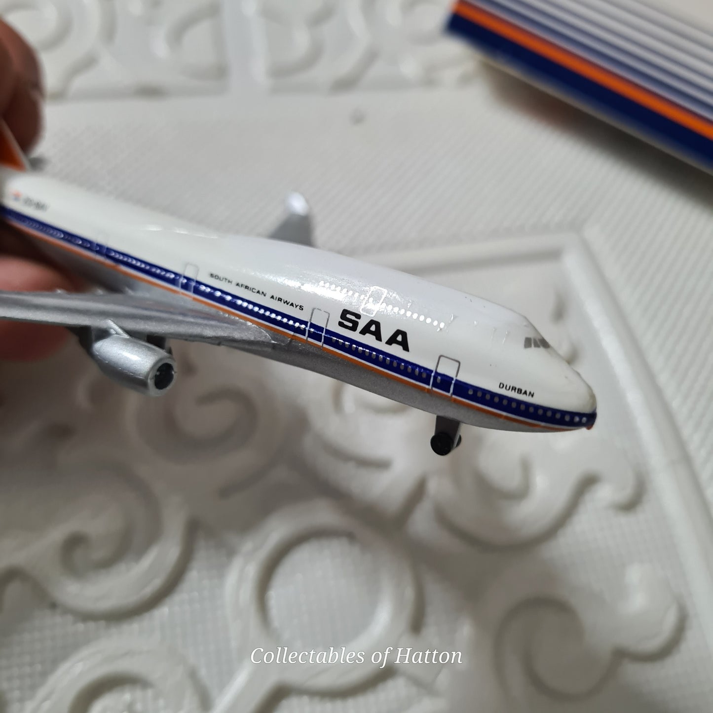 Schabak 1:600 South African Airways SAA Boeing 747-400 diecast plane boxed made in Germany VGC