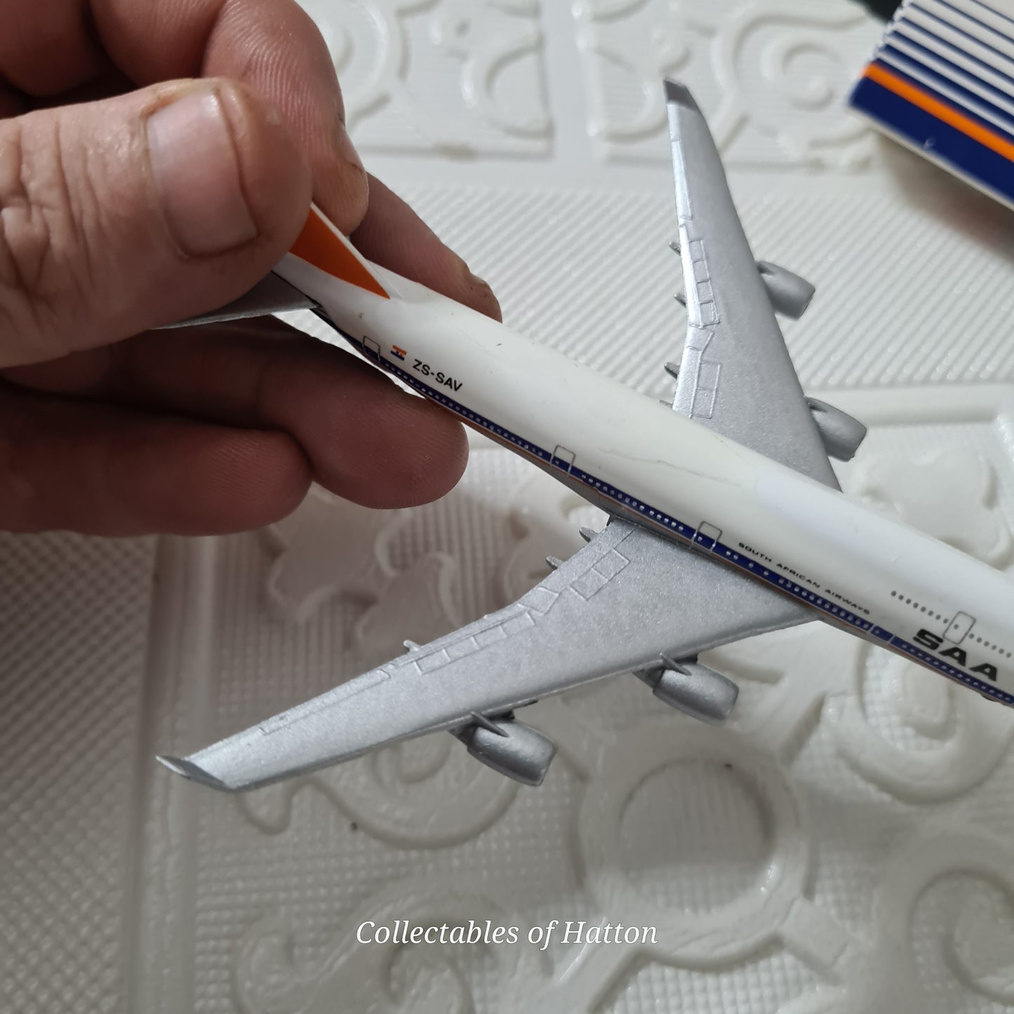 Schabak 1:600 South African Airways SAA Boeing 747-400 diecast plane boxed made in Germany VGC