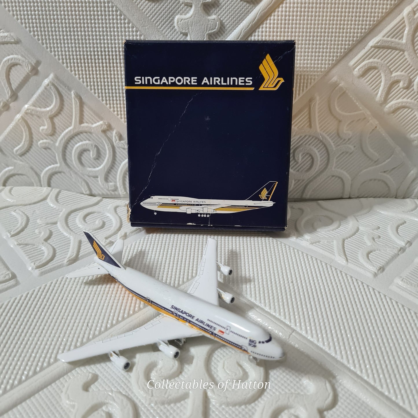 Schabak 1:600 Singapore Airlines Boeing 747-300 diecast plane boxed made in Germany