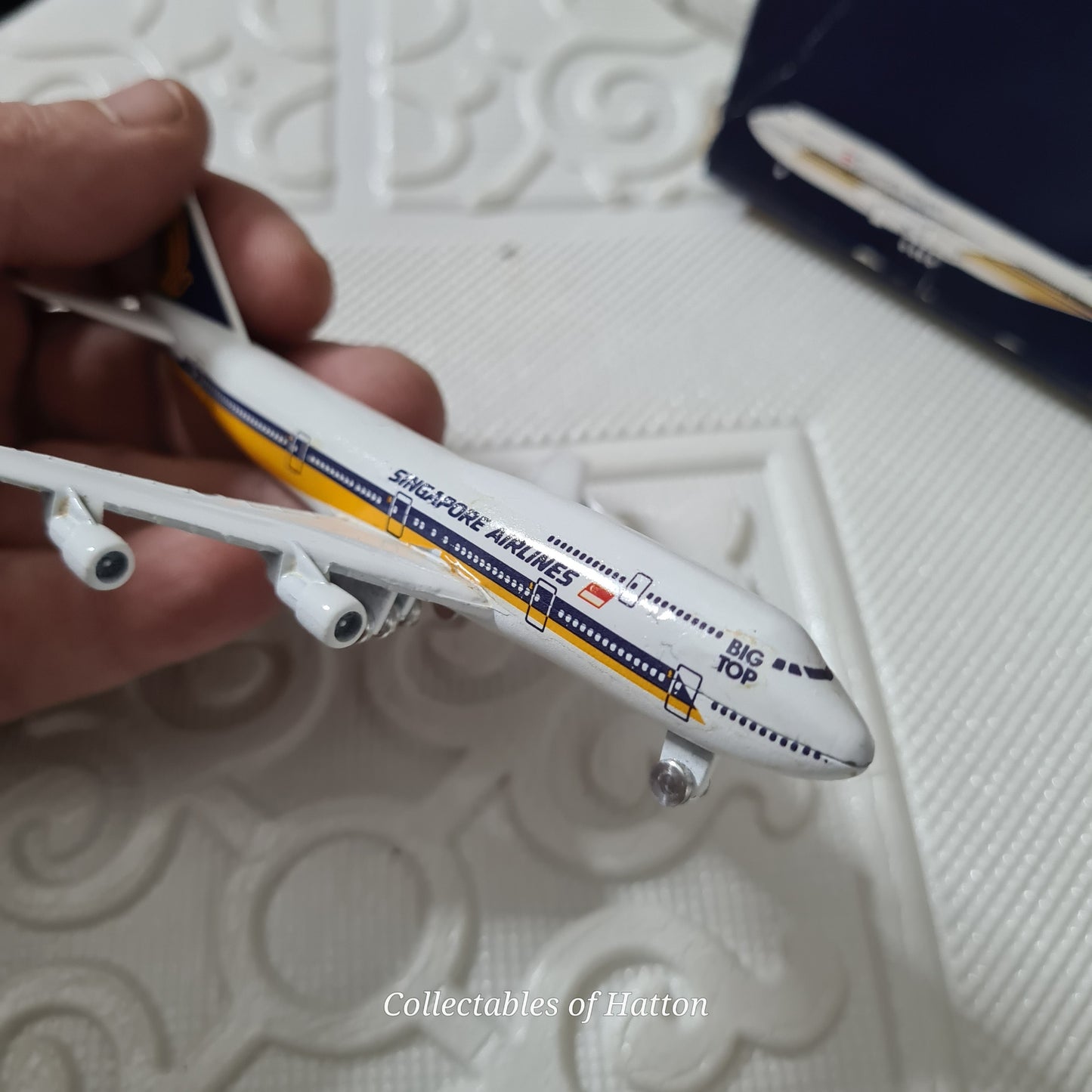 Schabak 1:600 Singapore Airlines Boeing 747-300 diecast plane boxed made in Germany