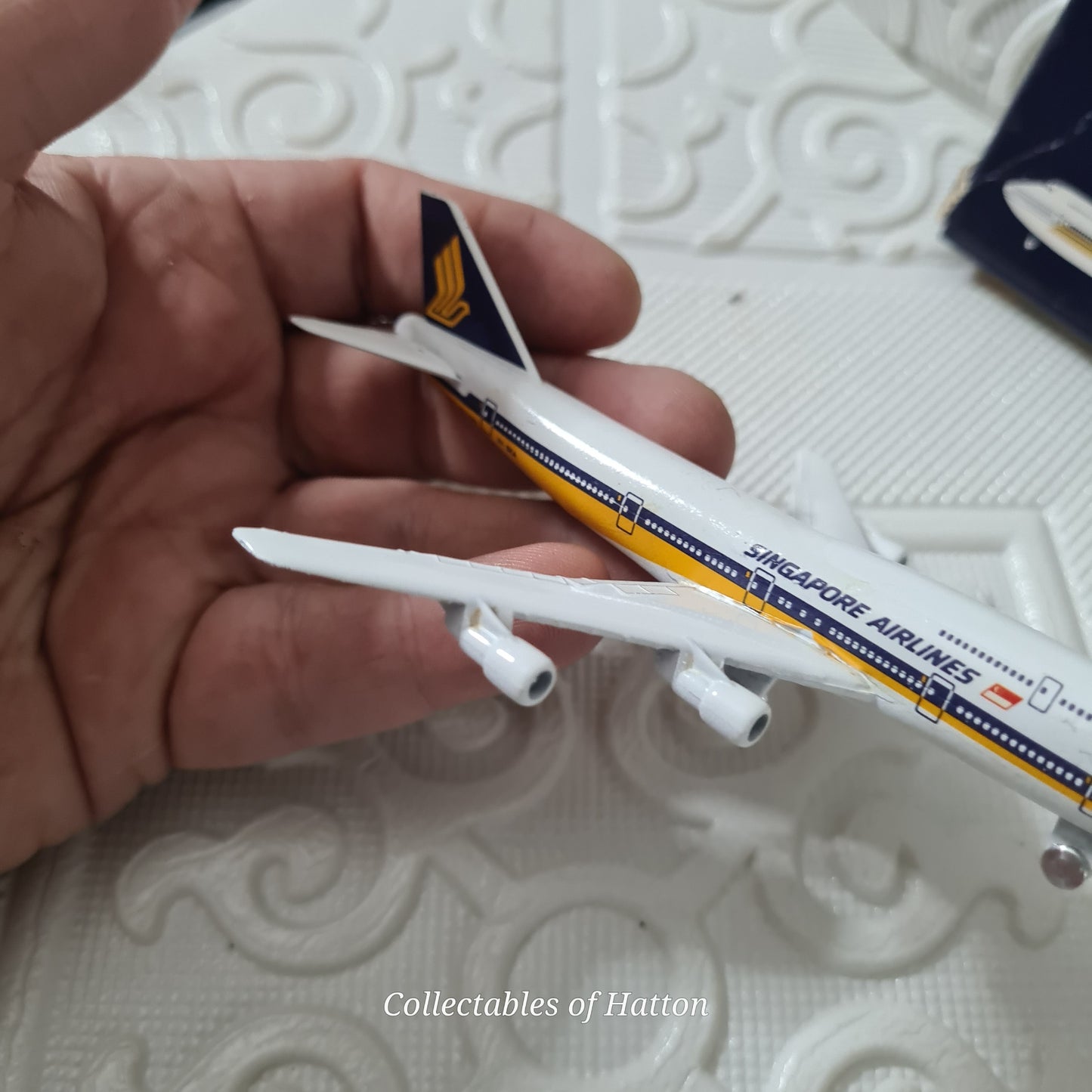 Schabak 1:600 Singapore Airlines Boeing 747-300 diecast plane boxed made in Germany
