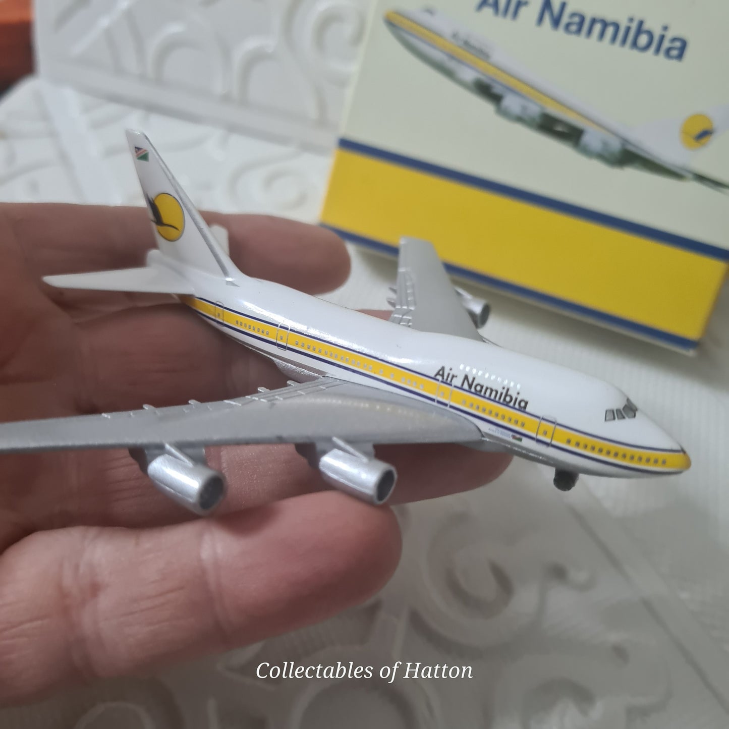 Schabak 1:600 Boeing 747-SP Air Namibia diecast plane boxed made in Germany VGC