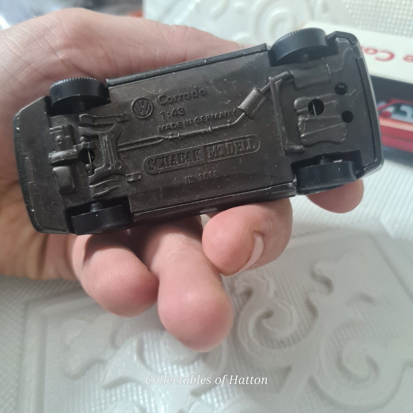 Schabak 1:43 VW Volkwagen Corrado dark grey dealership diecast boxed model made in Germany