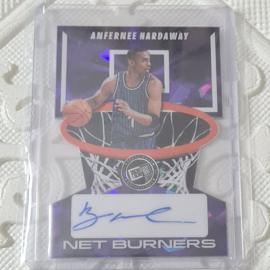 Anfernee Hardaway 2024 Leaf Net Burners die-cut autograph NB-AH1 6/7 Orlando Magic mint