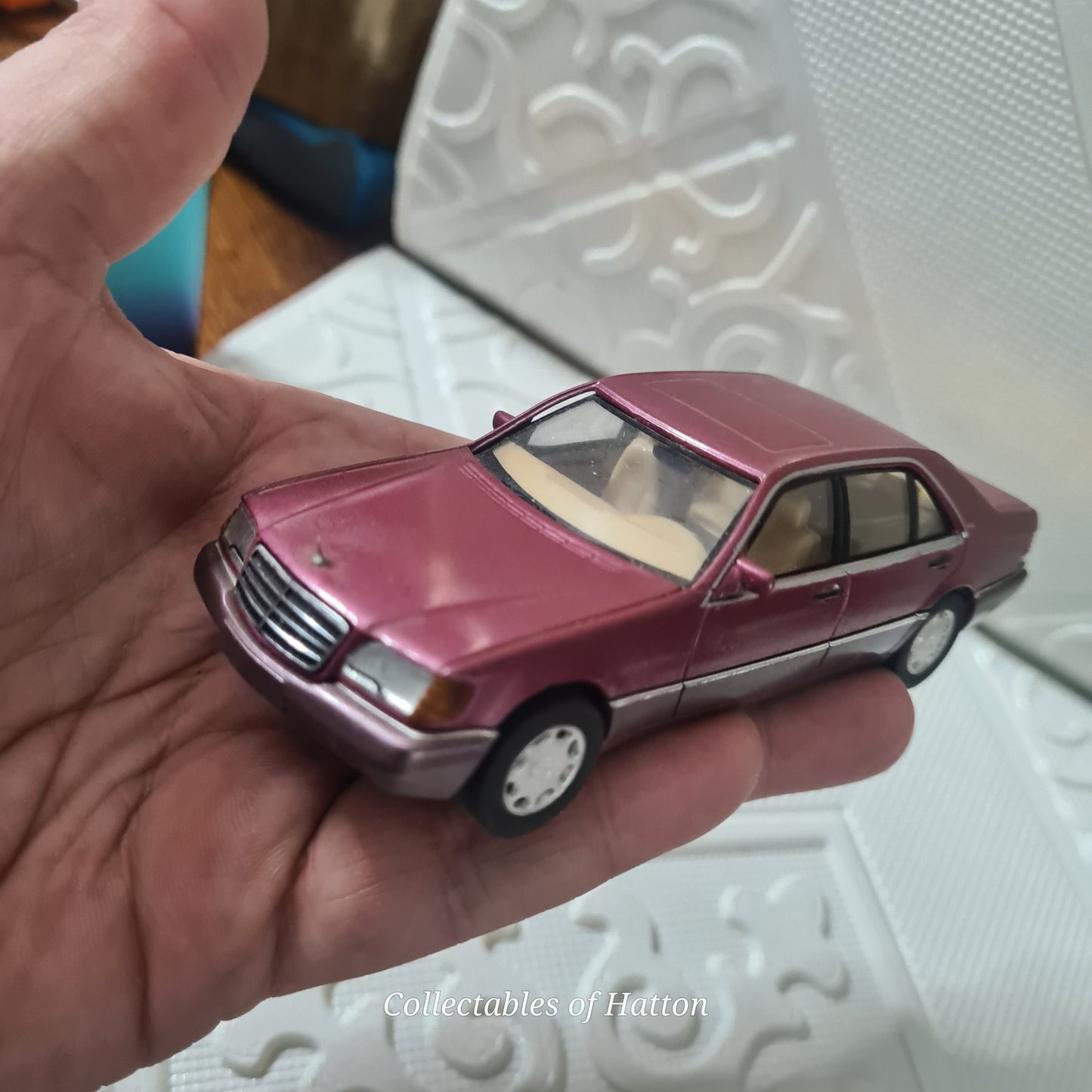 Herpa 1:43 Diecast Mercedes-Benz 600 SEL Plum 2 tone loose unboxed Excellent example