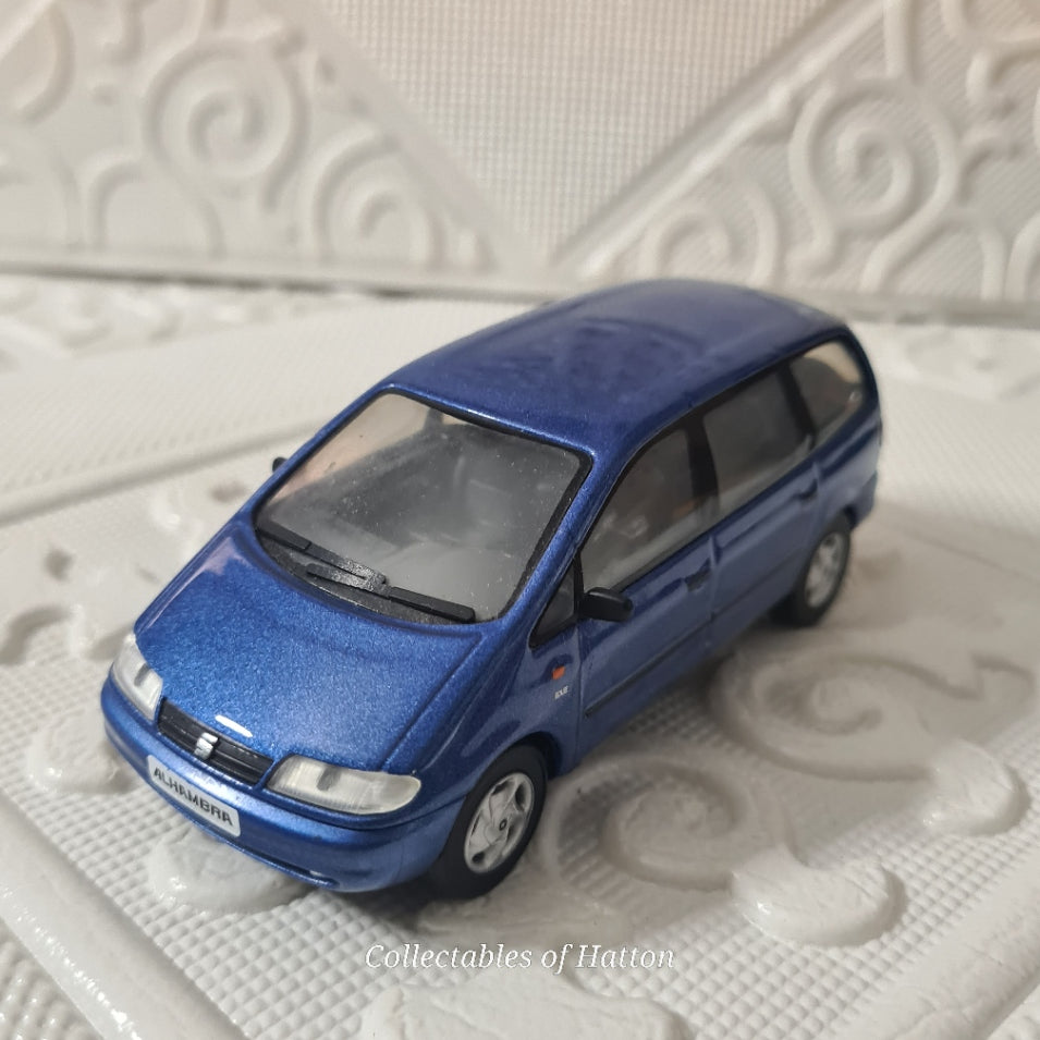 Herpa 1:43 Seat Alhambra diecast model Blue loose Excellent