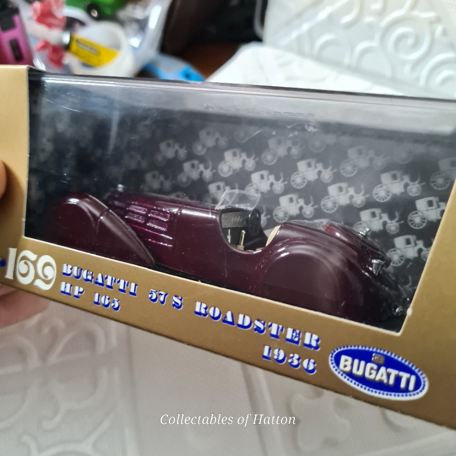 retro Brumm R169 1:43 Bugatti 57 S Roadster 1936  diecast model mint boxed